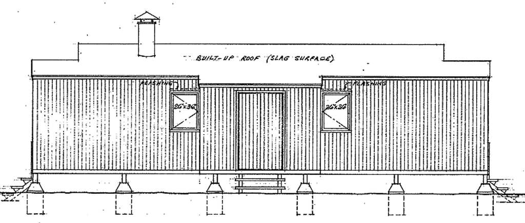 Exterior - Rear Elevation 4 for Contemporary House Plan #72-529 - 2 bed, 2 bath