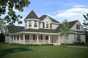 Exterior - Front Elevation for Victorian House Plan #472-13 - 3 bed, 2 bath