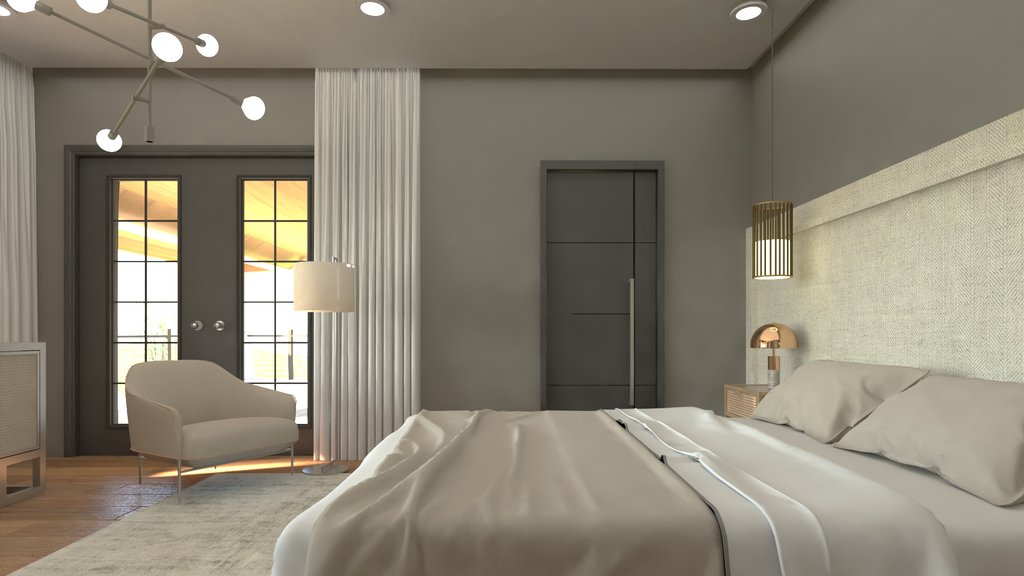 Interior - Master Bedroom 1 for Barndominium House Plan #1064-302 - 3 bed, 2.5 bath