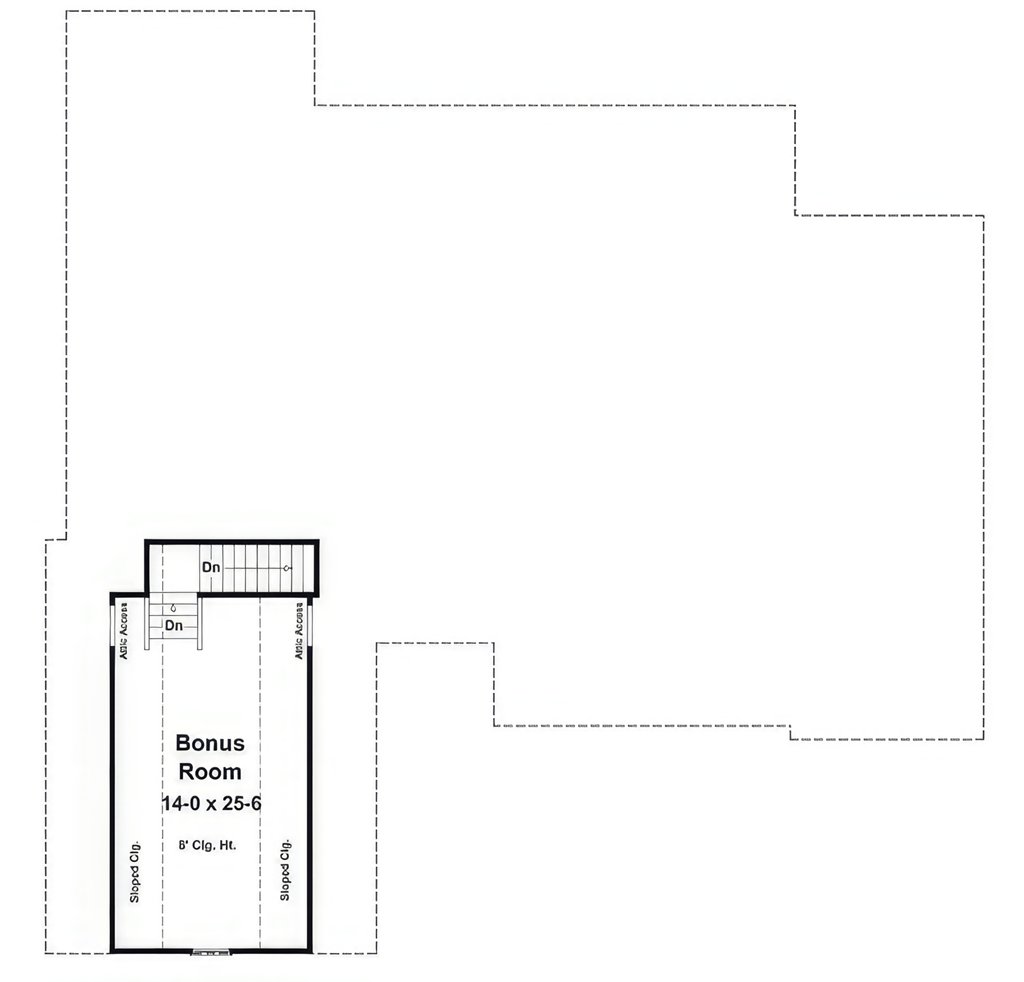 Floor Plan - Upper Floor for Farmhouse House Plan #21-549 - 3 bed, 2.5 bath
