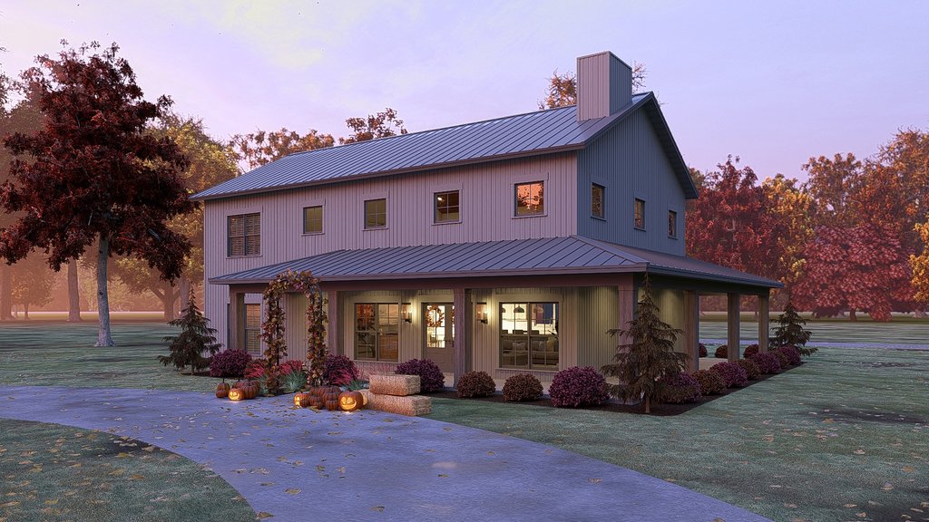 Exterior - Front Elevation 2 for Farmhouse House Plan #1095-2 - 5 bed, 4.5 bath