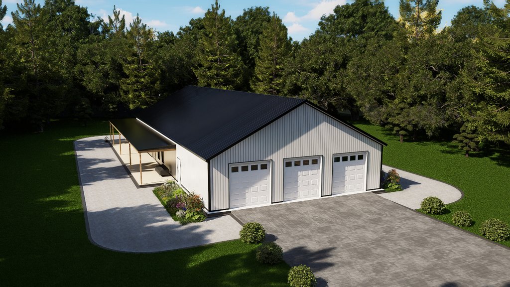 Exterior - Other Elevation 2 for Barndominium House Plan #1107-52 - 4 bed, 3 bath