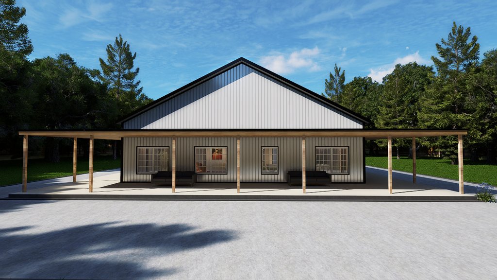 Exterior - Other Elevation 5 for Barndominium House Plan #1107-52 - 4 bed, 3 bath