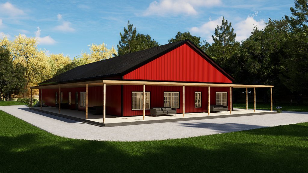 Exterior - Other Elevation 8 for Barndominium House Plan #1107-52 - 4 bed, 3 bath