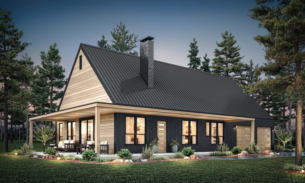 Exterior - Front Elevation 2 for Contemporary House Plan #1070-240 - 3 bed, 2.5 bath