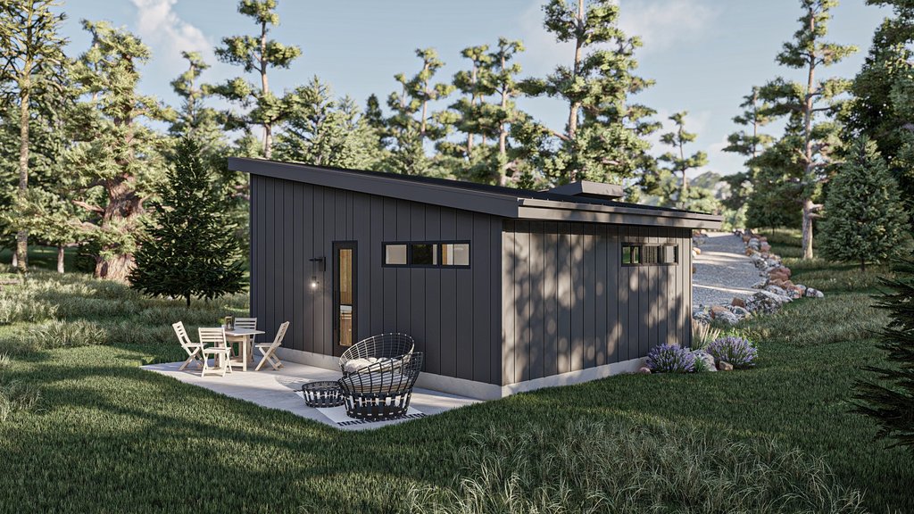Exterior - Other Elevation 1 for Modern House Plan #455-540 - 1 bed, 1 bath