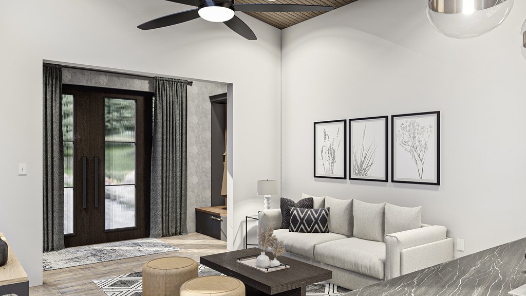 Interior - Family Room 1 for Modern House Plan #455-540 - 1 bed, 1 bath