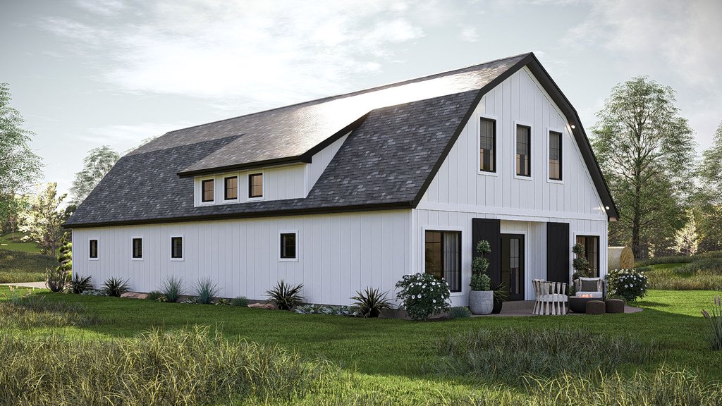 Exterior - Other Elevation 2 for Barndominium House Plan #455-508 - 2 bed, 2.5 bath