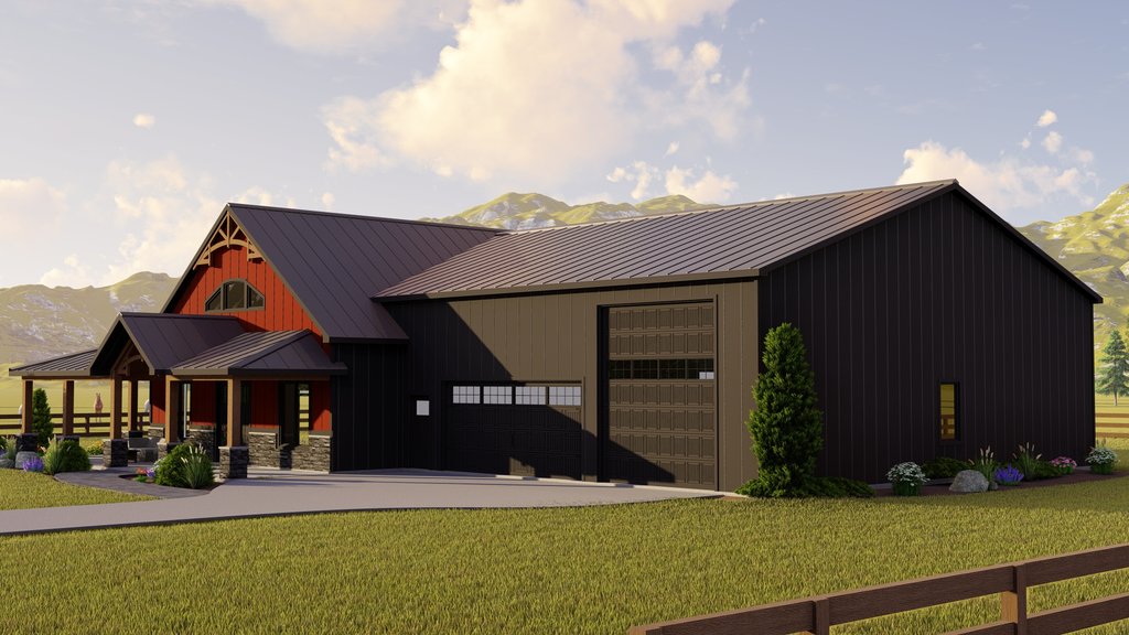 Exterior - Other Elevation 1 for Barndominium House Plan #1064-148 - 3 bed, 2 bath