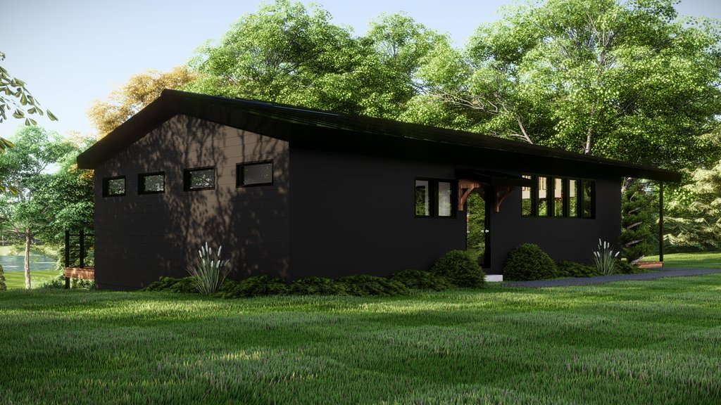 Exterior - Other Elevation 1 for Modern House Plan #1064-298 - 2 bed, 2 bath