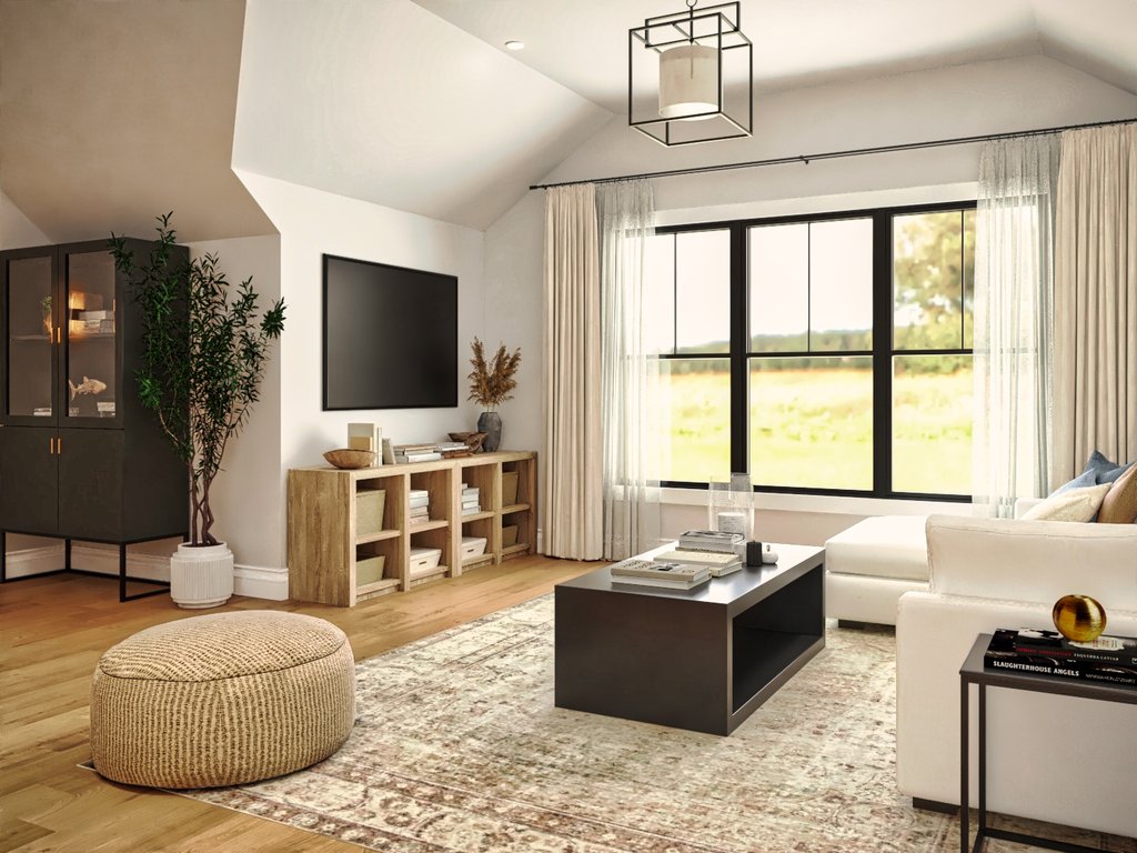 Interior - Family Room for Farmhouse House Plan #54-670 - 2 bed, 2 bath