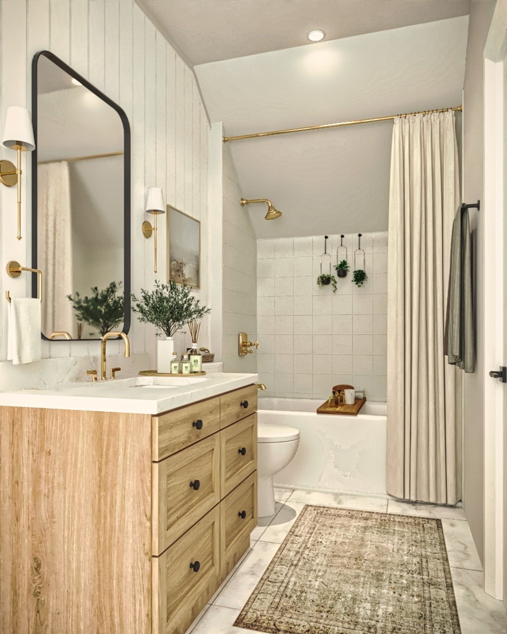 Interior - Bathroom for Farmhouse House Plan #54-670 - 2 bed, 2 bath
