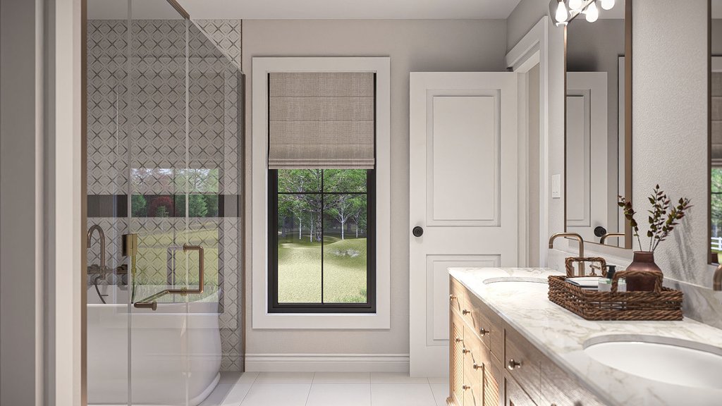 Interior - Master Bathroom 2 for Farmhouse House Plan #455-682 - 4 bed, 4.5 bath