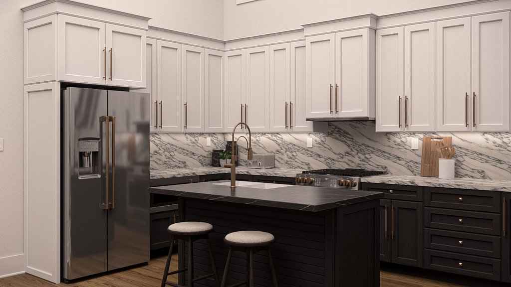 Interior - Kitchen 2 for Barndominium House Plan #455-508 - 2 bed, 2.5 bath