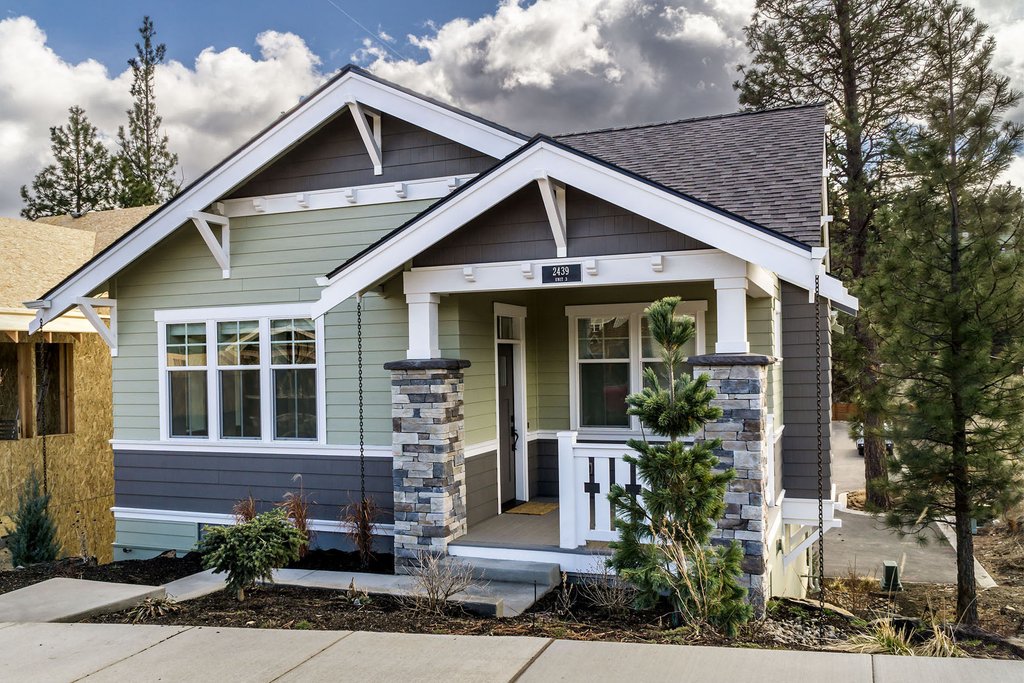 Exterior - Front Elevation 2 for Craftsman House Plan #895-55 - 2 bed, 1 bath
