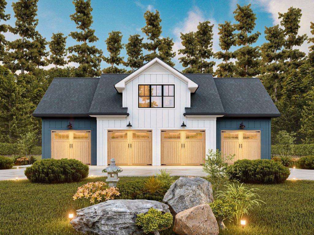 Exterior - Front Elevation 2 for Farmhouse House Plan #54-670 - 2 bed, 2 bath