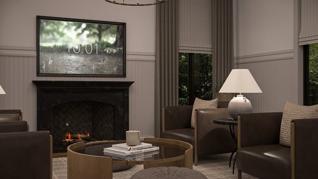 Interior - Family Room 1 for Farmhouse House Plan #455-680 - 4 bed, 3.5 bath