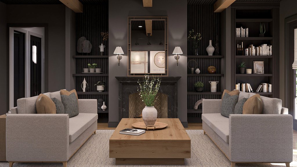 Interior - Family Room 4 for Farmhouse House Plan #455-680 - 4 bed, 3.5 bath