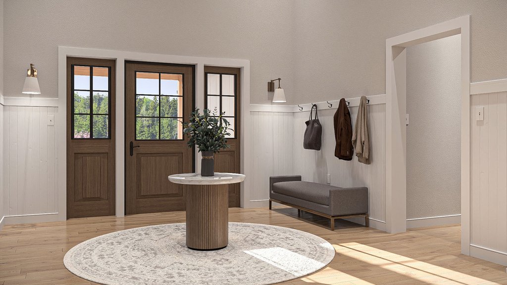 Interior - Entry for Farmhouse House Plan #455-321 - 4 bed, 3.5 bath