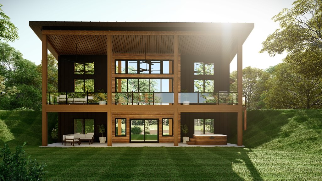 Modern Exterior - Rear Elevation Plan #1064-280