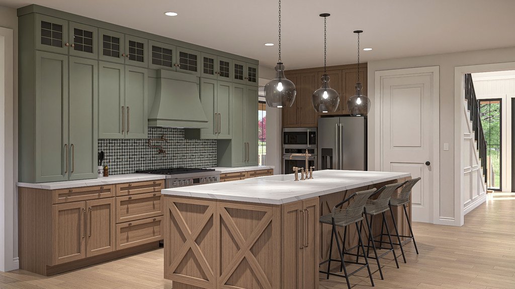 Interior - Kitchen 1 for Farmhouse House Plan #455-682 - 4 bed, 4.5 bath