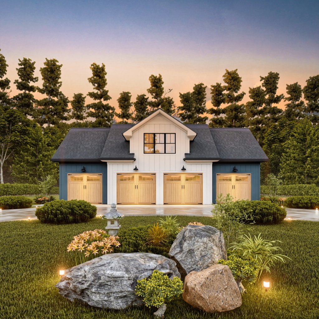 Exterior - Front Elevation 8 for Farmhouse House Plan #54-670 - 2 bed, 2 bath