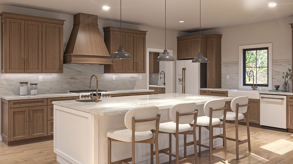 Interior - Kitchen for Farmhouse House Plan #455-321 - 4 bed, 3.5 bath