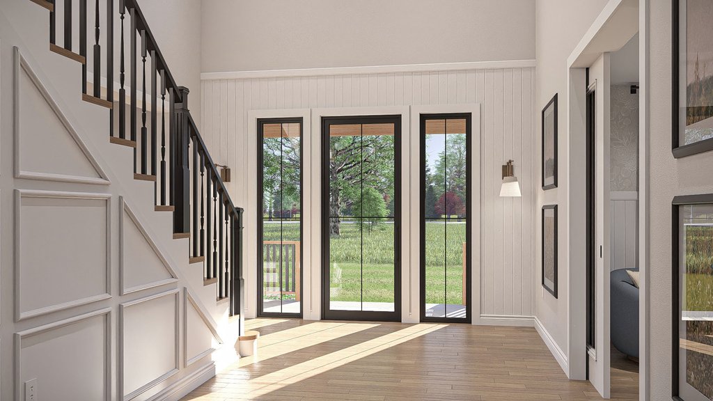 Interior - Entry for Farmhouse House Plan #455-682 - 4 bed, 4.5 bath