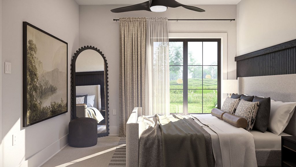 Interior - Bedroom 1 for Barndominium House Plan #455-508 - 2 bed, 2.5 bath