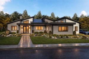 Exterior - Front Elevation for Modern House Plan #928-360 - 3 bed, 2 bath