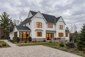 Exterior - Front Elevation for Farmhouse House Plan #928-324 - 5 bed, 3.5 bath