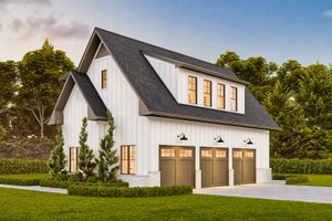 Exterior - Front Elevation for Farmhouse House Plan #119-455 - 1 bed, 1 bath