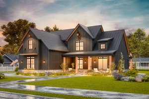 Exterior - Front Elevation for Farmhouse House Plan #119-433 - 3 bed, 3.5 bath