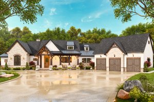 Exterior - Front Elevation for Craftsman House Plan #119-426 - 3 bed, 3.5 bath