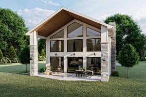 Exterior - Front Elevation for Barndominium House Plan #455-260 - 3 bed, 2.5 bath