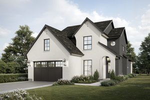 Exterior - Front Elevation for European House Plan #1114-28 - 3 bed, 2.5 bath