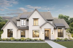 Exterior - Front Elevation for European House Plan #1114-23 - 4 bed, 2.5 bath