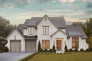 Exterior - Front Elevation for European House Plan #1114-1 - 4 bed, 2.5 bath