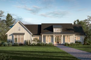 Exterior - Front Elevation for Farmhouse House Plan #1114-118 - 3 bed, 2.5 bath