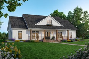 Exterior - Front Elevation for Farmhouse House Plan #21-485 - 3 bed, 2.5 bath