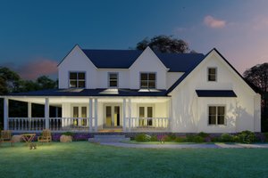Exterior - Front Elevation for Farmhouse House Plan #54-378 - 5 bed, 4 bath