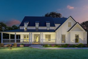 Exterior - Front Elevation for Farmhouse House Plan #54-379 - 4 bed, 5 bath
