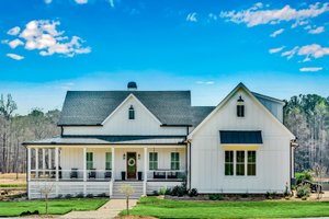 Exterior - Front Elevation for Farmhouse House Plan #54-392 - 3 bed, 2.5 bath