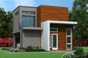 Exterior - Front Elevation for Contemporary House Plan #472-451 - 2 bed, 2.5 bath