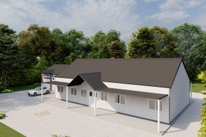 Exterior - Front Elevation for Barndominium House Plan #1107-12 - 5 bed, 3.5 bath