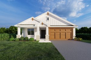 Exterior - Front Elevation for Craftsman House Plan #112-242 - 3 bed, 2 bath