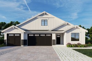 Exterior - Front Elevation for Craftsman House Plan #112-196 - 3 bed, 2 bath