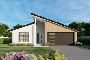Exterior - Front Elevation for Contemporary House Plan #112-199 - 3 bed, 2 bath