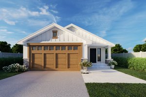 Exterior - Front Elevation for Craftsman House Plan #112-240 - 3 bed, 2 bath