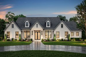 Exterior - Front Elevation for Southern House Plan #430-354 - 3 bed, 3.5 bath